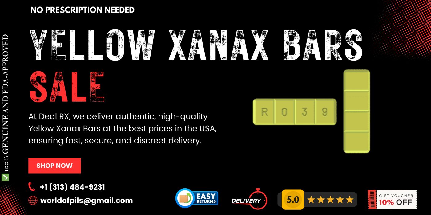 Buy Yellow Xanax Bars Online – Strong Relief for Anxiety, Panic & Stress 5 Yellow Xanax Bars